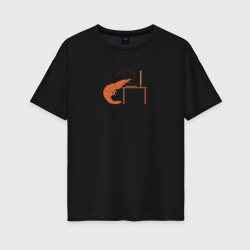 Женская футболка хлопок Oversize Shrimp - programmer