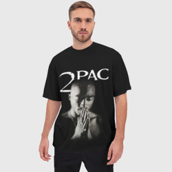 Мужская футболка oversize 3D Tupac - фото 2