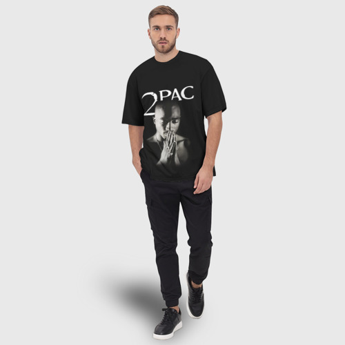 Мужская футболка oversize 3D Tupac - фото 5