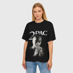 Женская футболка oversize 3D Tupac - фото 2