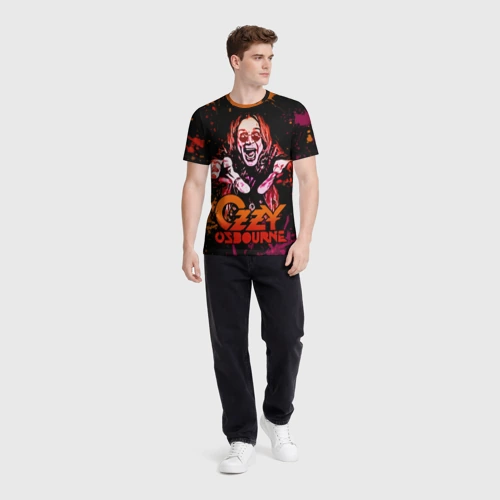 Мужская футболка 3D с принтом Ozzy Osbourne, вид сбоку #3