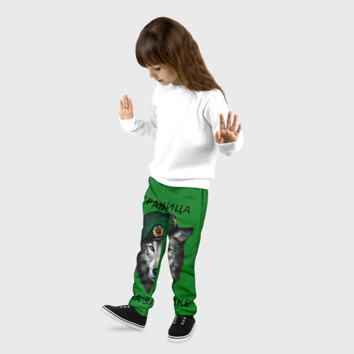 Детские брюки 3D с принтом Пограничник, фото на моделе #1