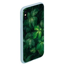 Чехол для iPhone XS Max матовый Тропическая листва Тропики - фото 2