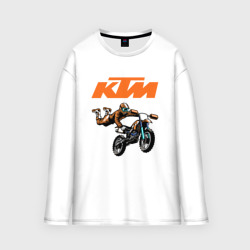 Женский лонгслив oversize хлопок KTM мотокросс