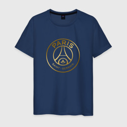 Мужская футболка хлопок PSG gold logo ПСЖ золото