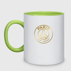 Кружка двухцветная PSG gold logo ПСЖ золото