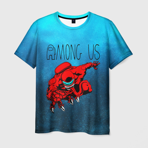 Мужская футболка 3D с принтом Among Us monster, вид спереди #2