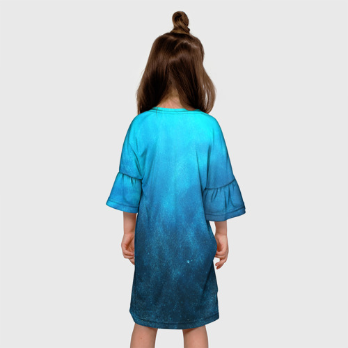 Детское платье 3D с принтом Among Us monster, вид сзади #2