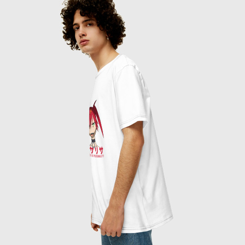 Мужская футболка хлопок Oversize Sadistic Personality, цвет белый - фото 5