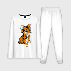 Мужская пижама с лонгсливом хлопок Little Tiger
