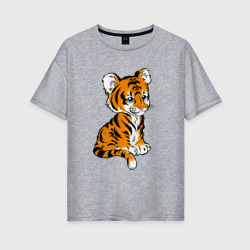 Женская футболка хлопок Oversize Little Tiger