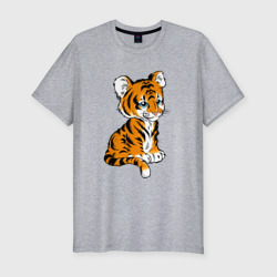 Мужская футболка хлопок Slim Little Tiger