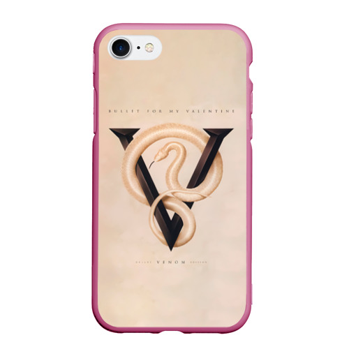 Чехол для iPhone 7/8 матовый Venom - Bullet For My Valentine, цвет малиновый