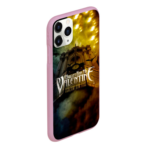 Чехол для iPhone 11 Pro Max матовый Scream Aim Fire - Bullet For My Valentine, цвет розовый - фото 3