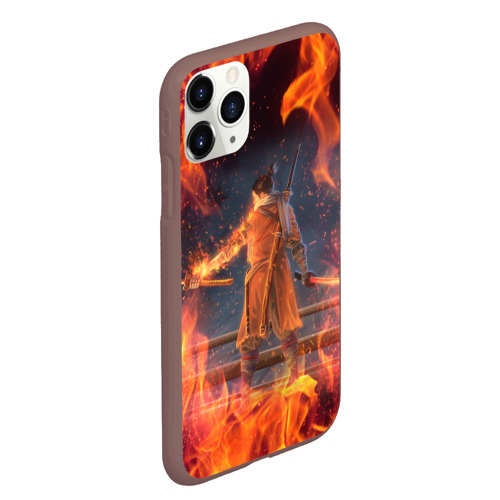 Чехол для iPhone 11 Pro Max матовый Warrior Sekiro shadows die twice, цвет коричневый - фото 3