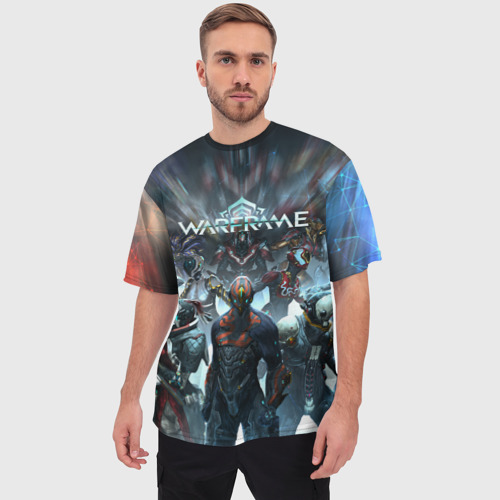 Мужская футболка oversize 3D Warframe Варфрейм, цвет 3D печать - фото 3