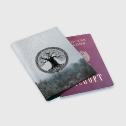 Обложка для паспорта матовая кожа Иггдрасиль Yggdrasil - фото 2