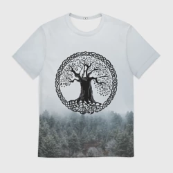 Мужская футболка 3D Иггдрасиль Yggdrasil