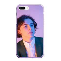 Чехол для iPhone 7Plus/8 Plus матовый Timothee Chalamet розовый градиент