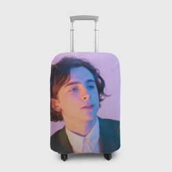 Чехол для чемодана 3D Timothee Chalamet розовый градиент