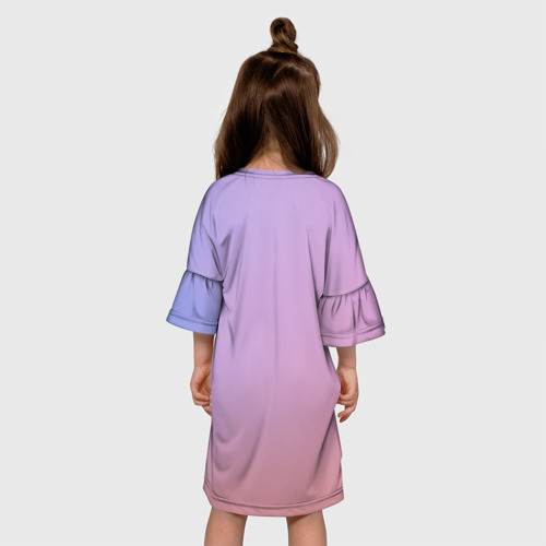 Детское платье 3D Timothee Chalamet розовый градиент, цвет 3D печать - фото 5