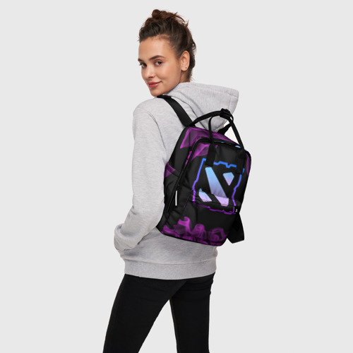 Женский рюкзак 3D с принтом Дота - Dota 2, вид сбоку #3