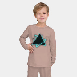 Детская пижама с лонгсливом хлопок Треугольник неон - фото 2