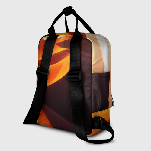 Женский рюкзак 3D с принтом Пустыня дюна барханы, вид сзади #1