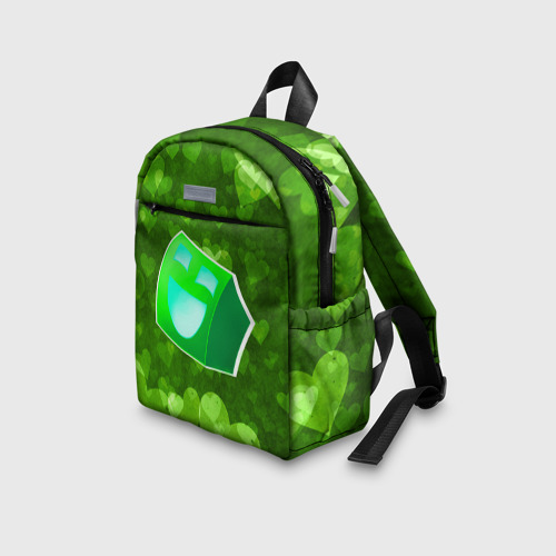 Детский рюкзак 3D Geometry Dash green love - фото 5