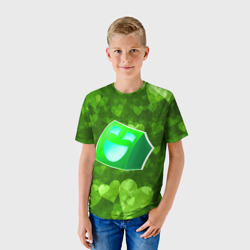 Детская футболка 3D Geometry Dash green love - фото 2