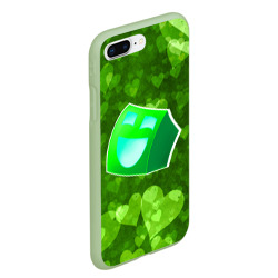 Чехол для iPhone 7Plus/8 Plus матовый Geometry Dash green love - фото 2