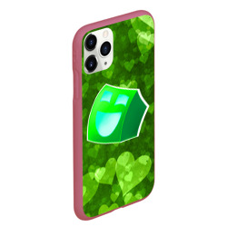 Чехол для iPhone 11 Pro Max матовый Geometry Dash green love - фото 2