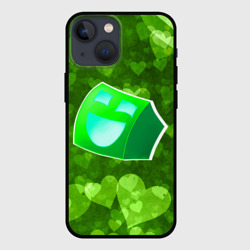 Чехол для iPhone 13 mini Geometry Dash green love