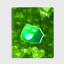 Тетрадь Geometry Dash green love