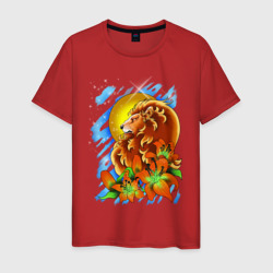 Мужская футболка хлопок Царь зверей и природы