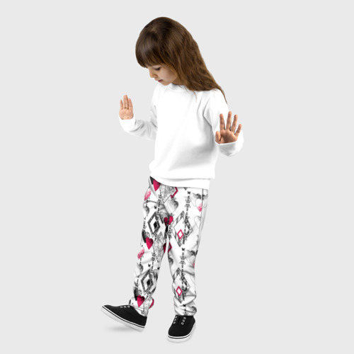 Детские брюки 3D с принтом Абстрактный современный узор, фото на моделе #1