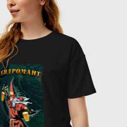 Женская футболка хлопок Oversize Сидромант - повелитель сидра - фото 2
