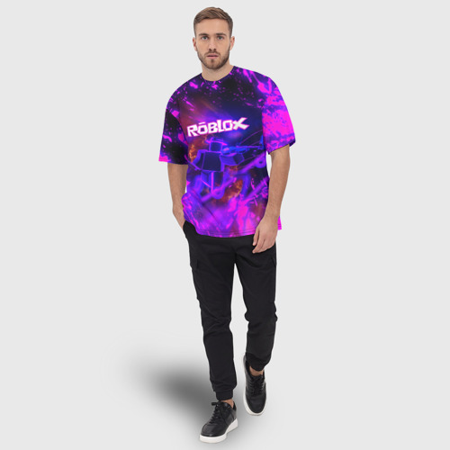 Мужская футболка oversize 3D Music Roblox Роблокс, цвет 3D печать - фото 5
