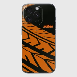 Чехол для iPhone 16 Pro Max силиконовый с защитой камеры Orange KTM КТМ