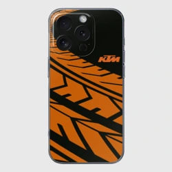 Чехол для iPhone 16 Pro силиконовый с защитой камеры Orange KTM КТМ