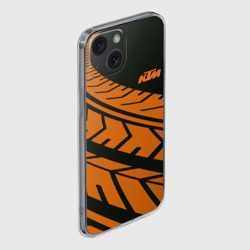 Чехол для iPhone 15 силиконовый с защитой камеры Orange KTM КТМ - фото 2