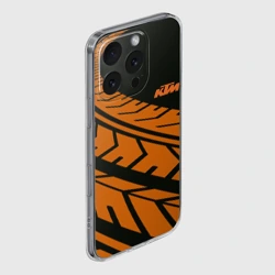 Чехол для iPhone 16 Pro силиконовый с защитой камеры Orange KTM КТМ - фото 2