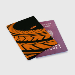 Обложка для паспорта матовая кожа Orange KTM КТМ - фото 2
