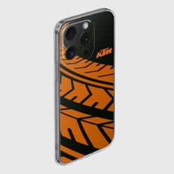 Чехол для iPhone 15 Pro силиконовый с защитой камеры Orange KTM КТМ - фото 2