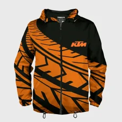 Мужская ветровка 3D Orange KTM КТМ