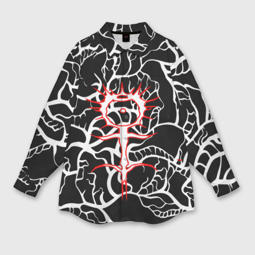 Мужская рубашка oversize 3D Ghostemane, цвет белый