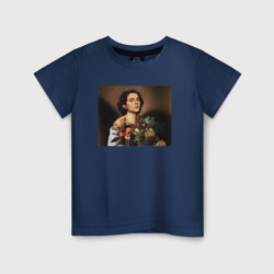 Детская футболка хлопок Тимоти Шаламе картина корзина с фруктами Timothee Chalamet