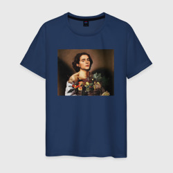 Мужская футболка хлопок Тимоти Шаламе картина корзина с фруктами Timothee Chalamet