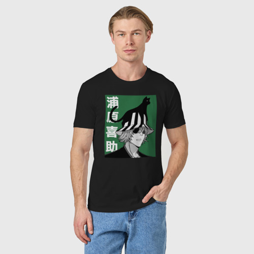 Мужская футболка хлопок Учёный Урахара, цвет черный - фото 3