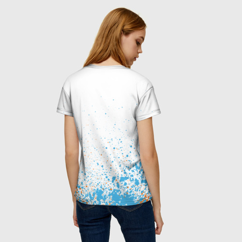 Женская футболка 3D с принтом PORTAL 2, вид сзади #2